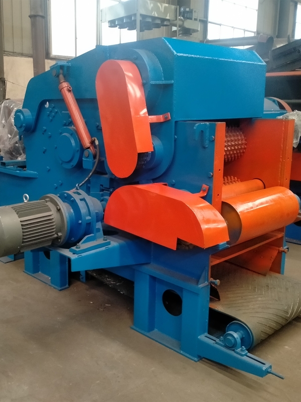 8-10t / Hr Wood Crusher Machine Industrial Drum Chipper 110 Kw